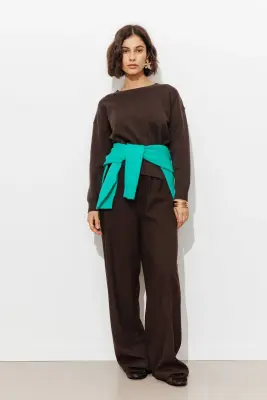 Pantalon large uni Femme — photo 3