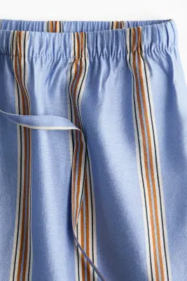 Pantalon large avec cordon de serrage - Bleu clair/rayé — photo 3
