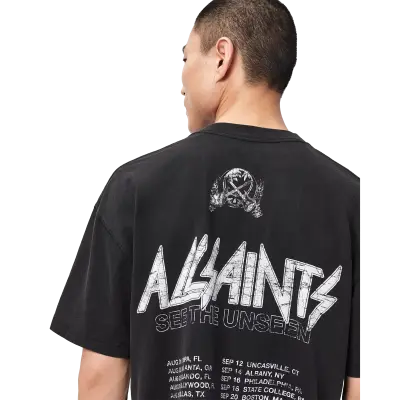 ALLSAINTS Chromium T-Shirt Washed Black — photo 3