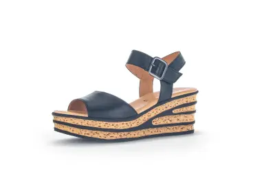 Sandales Gabor 44.651.27 Noires - Cuir Lacets Grande Pointure Femme — photo 1