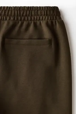 Pantalon jogger Regular Fit en interlock - Vert kaki foncé — photo 4