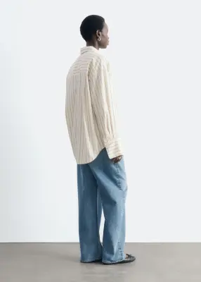 Chemise en coton - Blanc/Rayures — photo 5