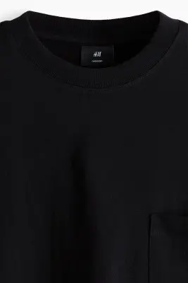 T-shirt Oversized Fit en coton - Noir — photo 4