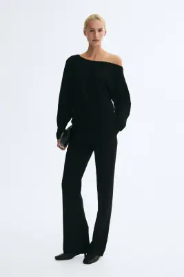 Pull asymétrique - Noir — photo 2