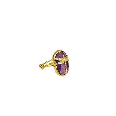 Bague libellule améthyste violette - Au Fil de LO — photo 2