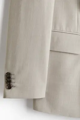 Veste Regular Fit à fermeture croisée - Grège — photo 2