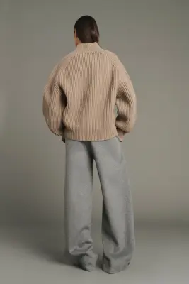 PULL FLAMAND BEIGE CHINÉ — photo 4