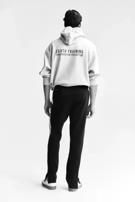 Pantalon de survêtement Regular Fit DryMove™ - Bleu marine/crème — photo 2