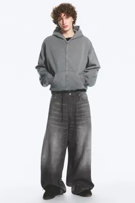 VOID JEAN BAGGY TAILLE BASSE - Imperial Black - Noir — photo 4