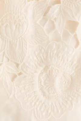 Chemise avec broderie anglaise - Crème — photo 5
