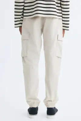 Pantalon cargo Slim Fit - Beige clair — photo 3