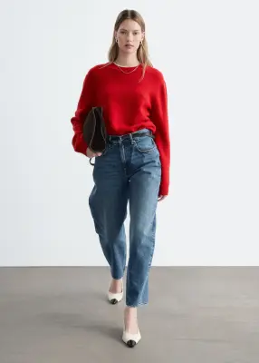 Pull en cachemire mélangé - Rouge — photo 2