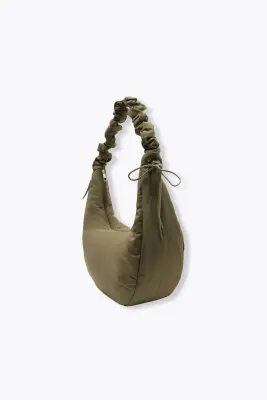 Sac demi-lune en toile Femme — photo 1