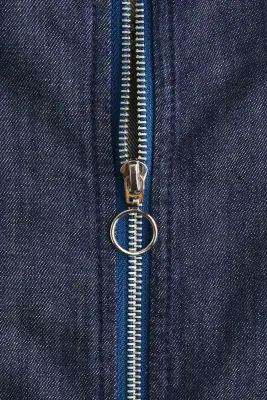 Veste sportive en denim - Bleu denim foncé — photo 4