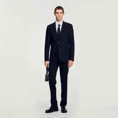 Veste de costume en laine vierge