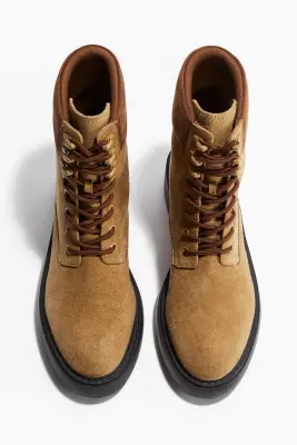 Bottines à lacets - Beige foncé — photo 2
