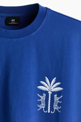 T-shirt imprimé Relaxed Fit en coton - Bleu/Hotel Imaginaire — photo 5