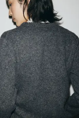 Pull en maille jacquard - Gris foncé chiné/Ski Club — photo 3