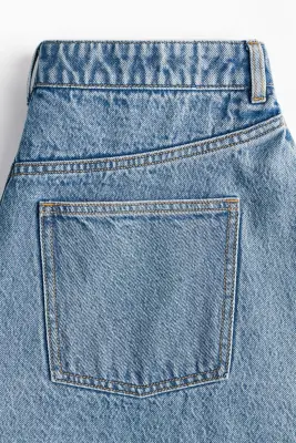 Minijupe évasée en denim - Bleu denim clair — photo 4