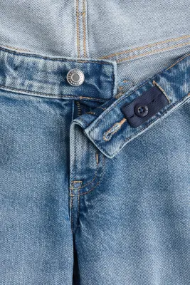 MAMA Before & After Straight Low Ankle Jeans - Bleu denim clair — photo 1