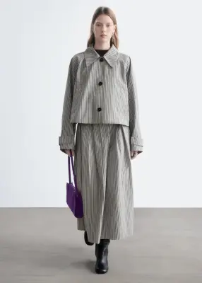 Veste courte - Gris/À carreaux — photo 2