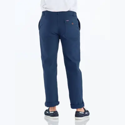 Pornichet, Le vrai pantalon du marin breton en coton bio - Toile Marine — photo 2
