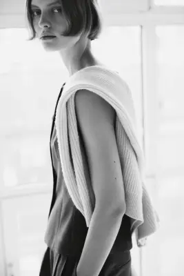 Gilet sans manches ajusté - Taupe foncé — photo 3