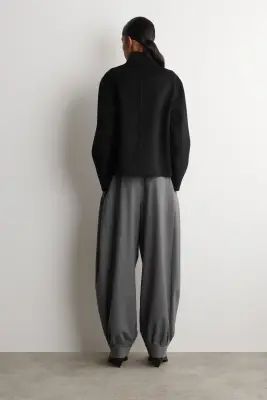 VESTE STRUCTURÉE EN LAINE DOUBLE FACE - NOIR — photo 4