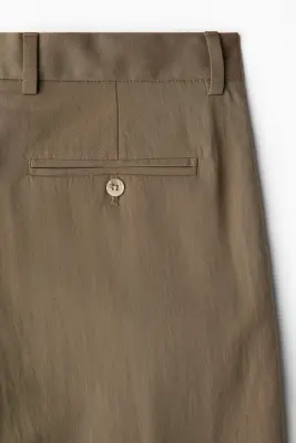 Pantalon large Loose Fit - Beige foncé — photo 4