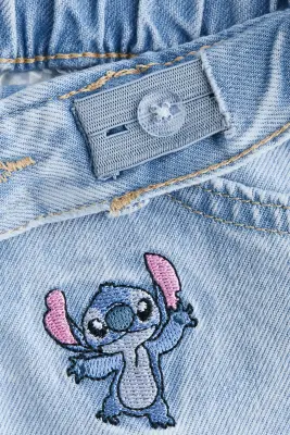 Short en denim imprimé - Bleu denim/Lilo et Stitch — photo 2