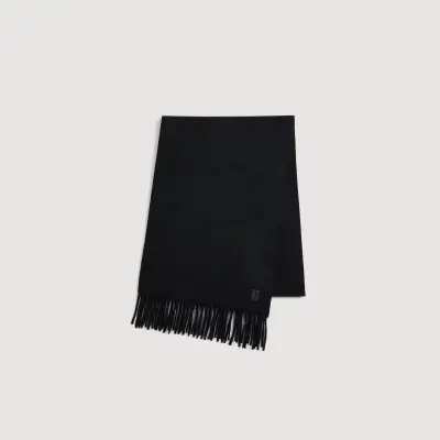 Écharpe en laine à franges