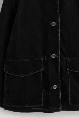 FLOCKED-DENIM JACKET - NOIR — photo 5