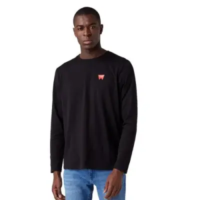 WRANGLER TEE SHIRT MANCHES LONGUES Noir — photo 1