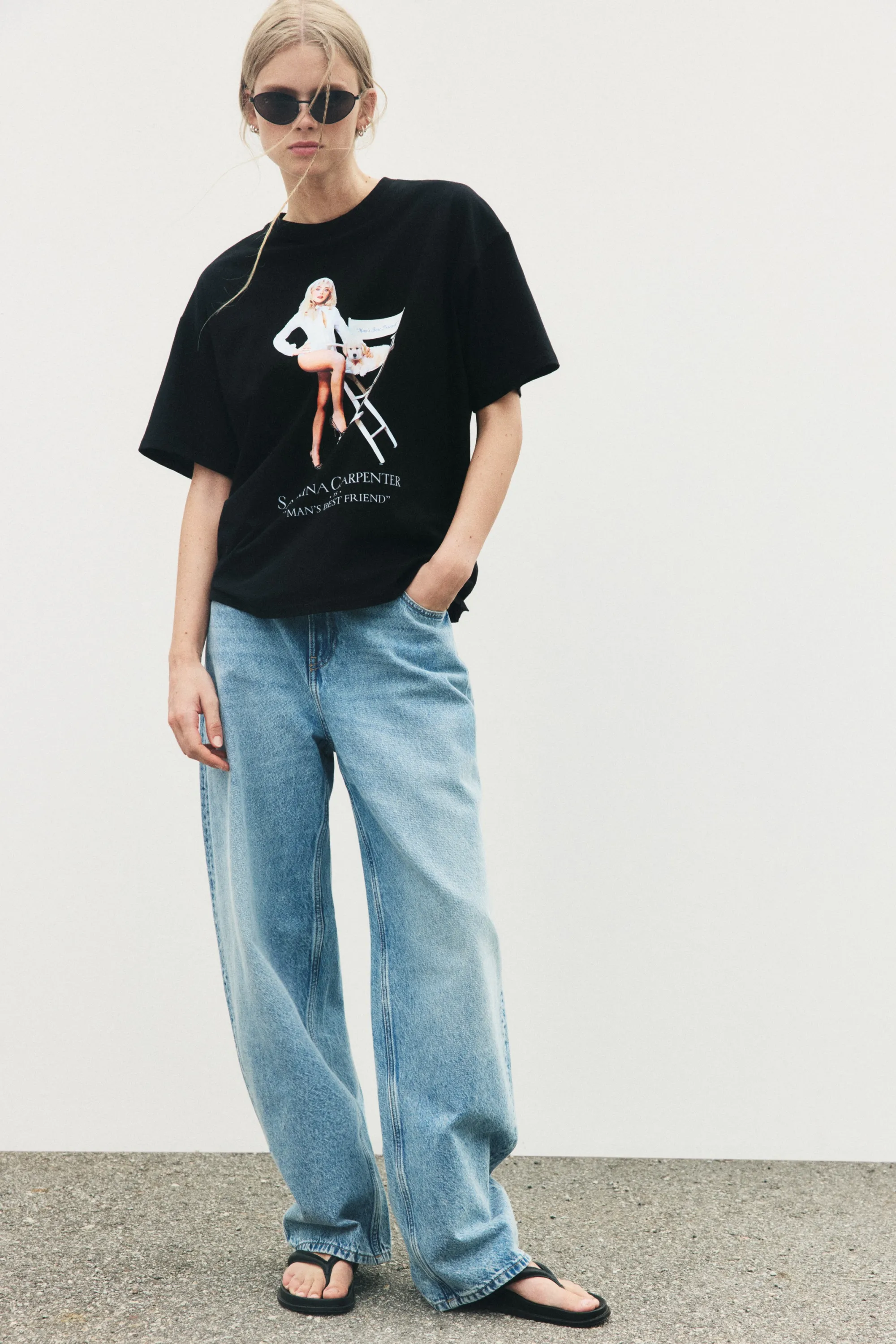 T-shirt oversize imprimé - Noir/Sabrina Carpenter