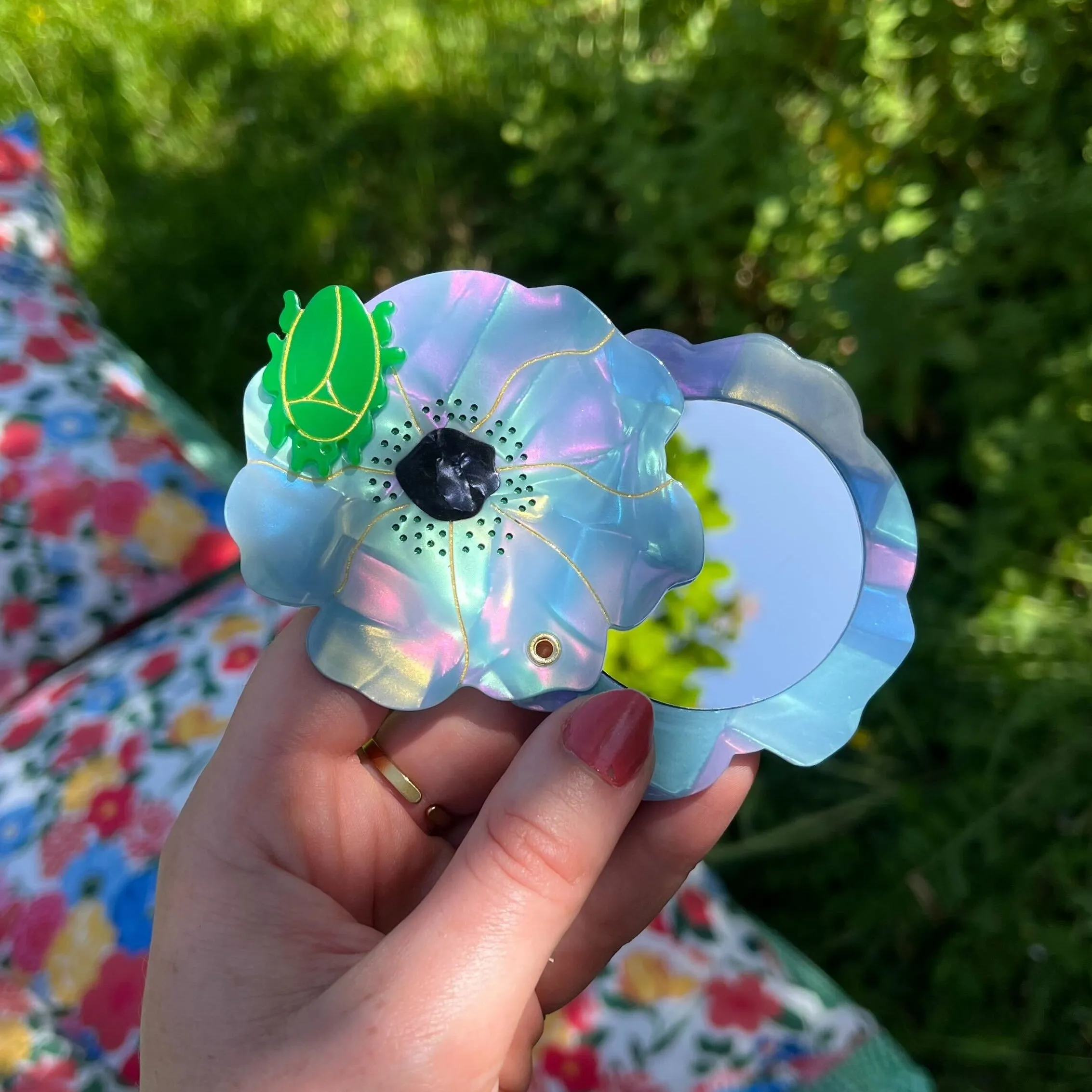 Miroir Fleur bleue Coucou Suzette