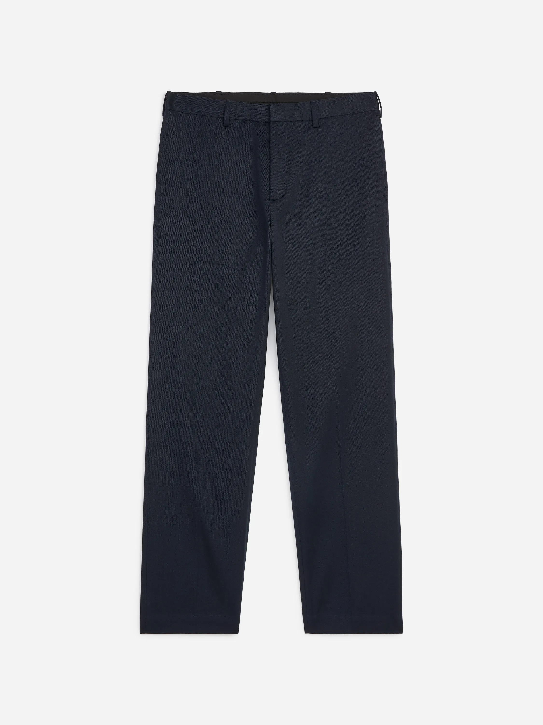 Pantalon en laine et coton - Bleu foncé