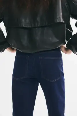 Straight Regular Waist Jeans - Bleu denim foncé — photo 2
