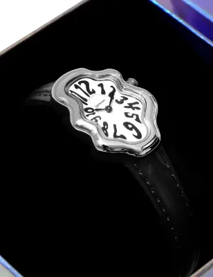 LAPHONT MIRAGE WATCH SILVER BLACK STRAP — photo 2