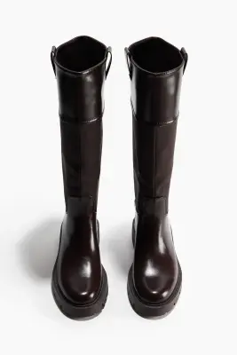 Bottes de hauteur genou - Marron foncé — photo 1
