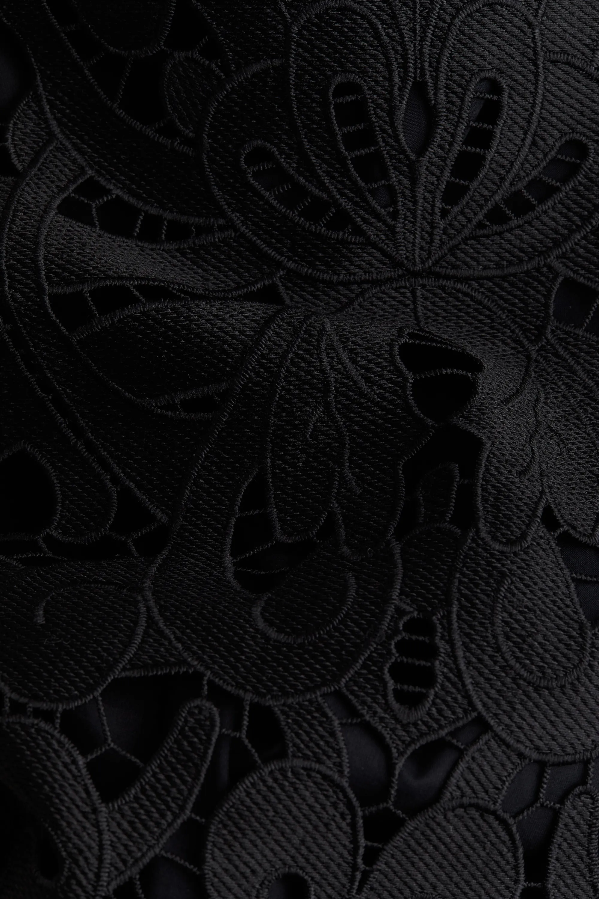 Robe en broderie anglaise - Noir