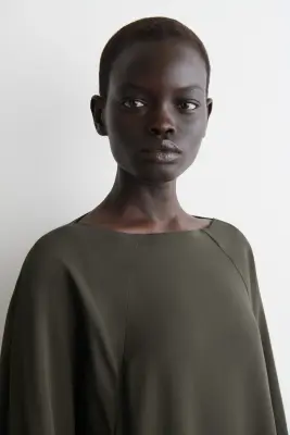 ROBE COURTE SCULPTURALE - BRUN — photo 4