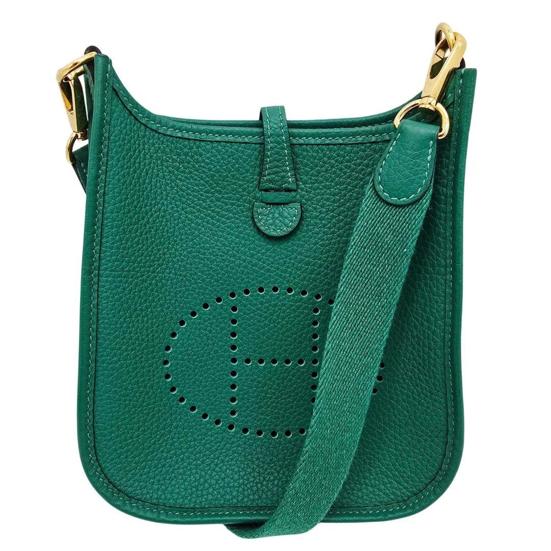 Sac evelyne 16 amazone cuir taurillon vert vertigo avec bandouliere