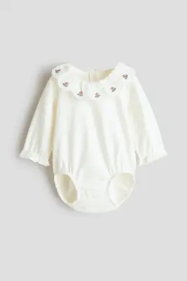 Ensemble 2 pièces robe et body en coton - Rose ancien — photo 1