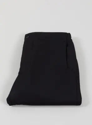 Pants with Notched Pockets in Black Serge — photo 4