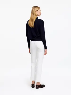Jean slim raccourci JADE - Blanc cassé — photo 3