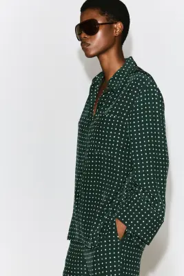 CHEMISE À IMPRIMÉ GÉOMÉTRIQUE - VERT / IMPRIMÉ — photo 3