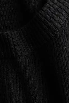 Robe T-shirt en maille fine - Noir — photo 4