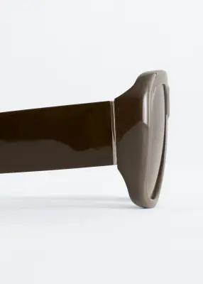 Lunettes de soleil oversize - Marron foncé — photo 4