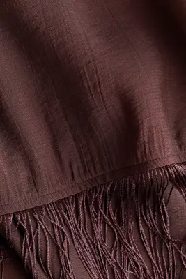 Robe de plage frangée - Marron foncé — photo 4