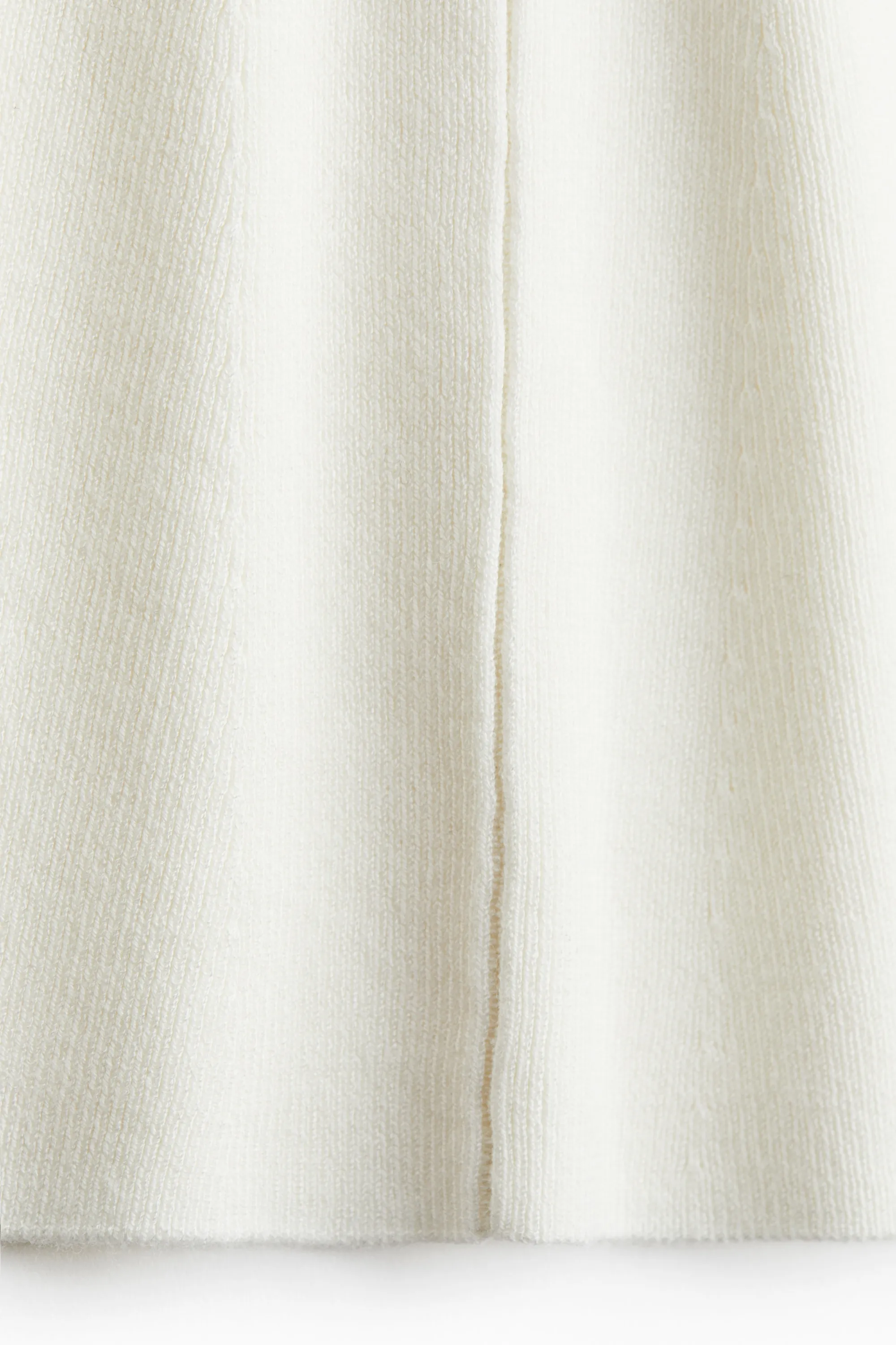 Jupe évasée en maille fine - Crème